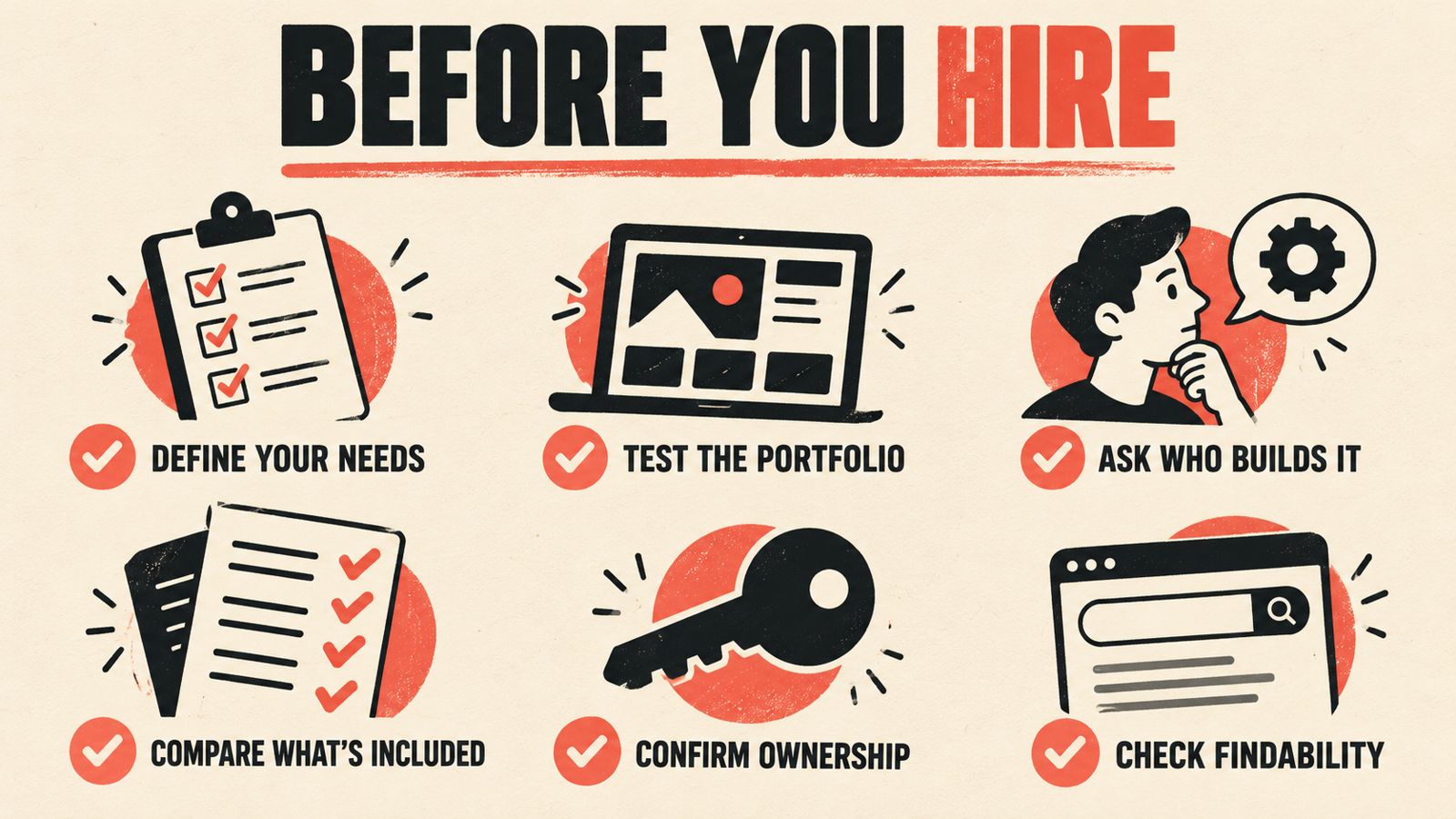 Checklist for choosing a web designer step by step
