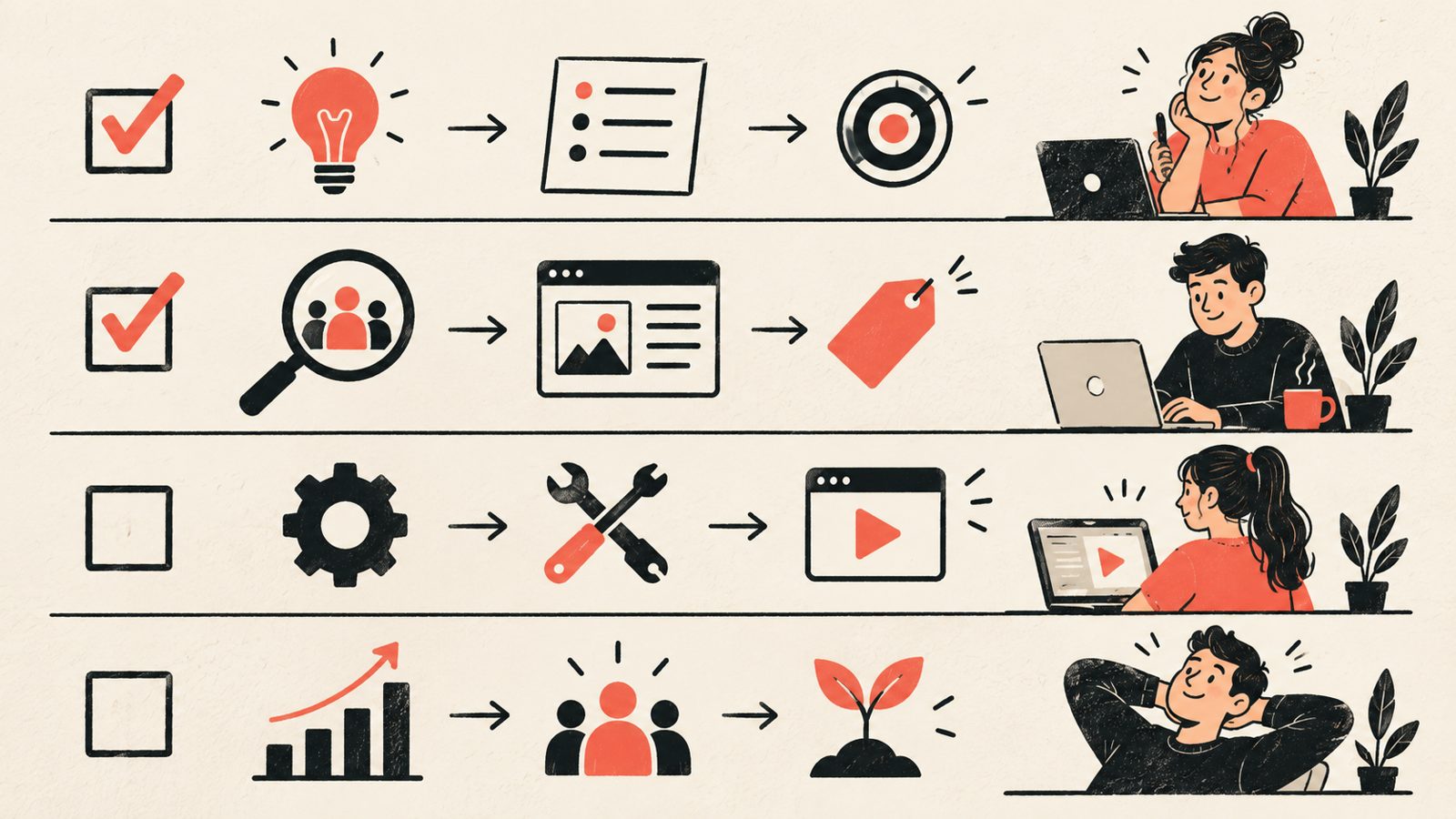 First month checklist for automating a side business