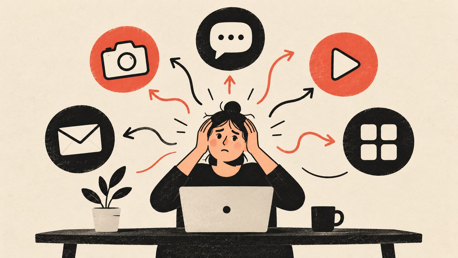 Crowded content channels competing for attention in Toronto