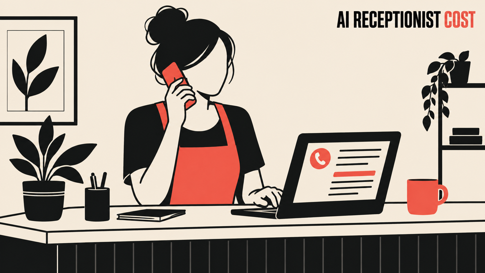 Saskatoon small business owner reviewing AI receptionist call notes