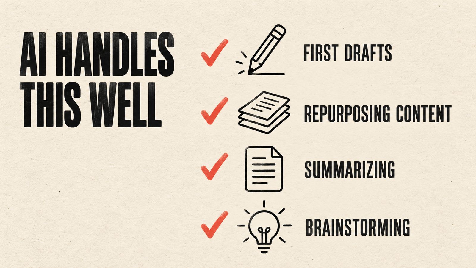 What AI content tools handle well for a small business